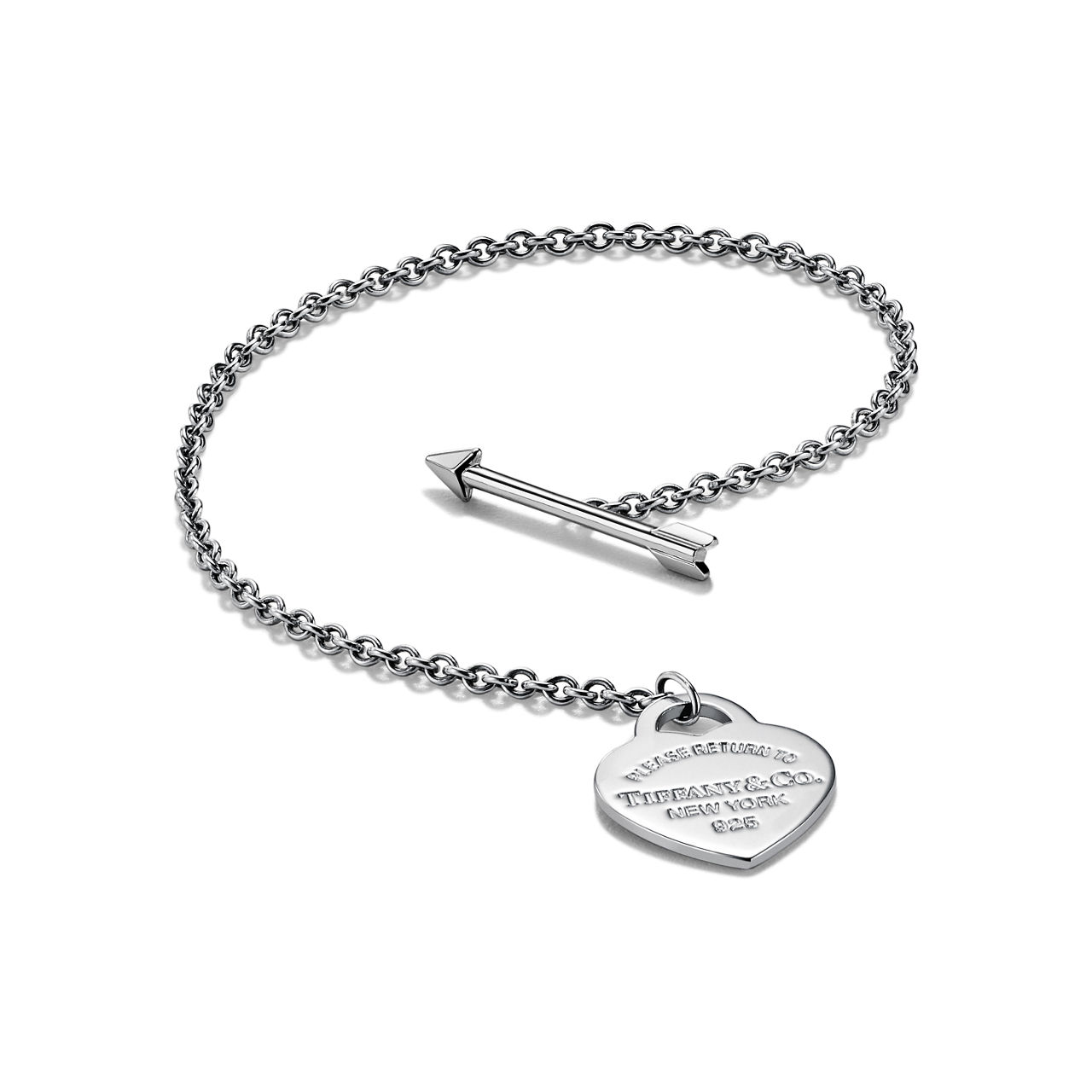 Return to Tiffany®:Lovestruck Heart Tag Bracelet in Sterling Silver, Small image number 3