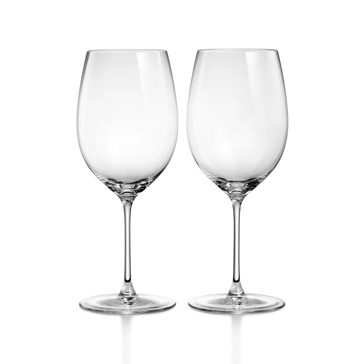Red Wine Glasses in Crystal Glass, Set of Two
