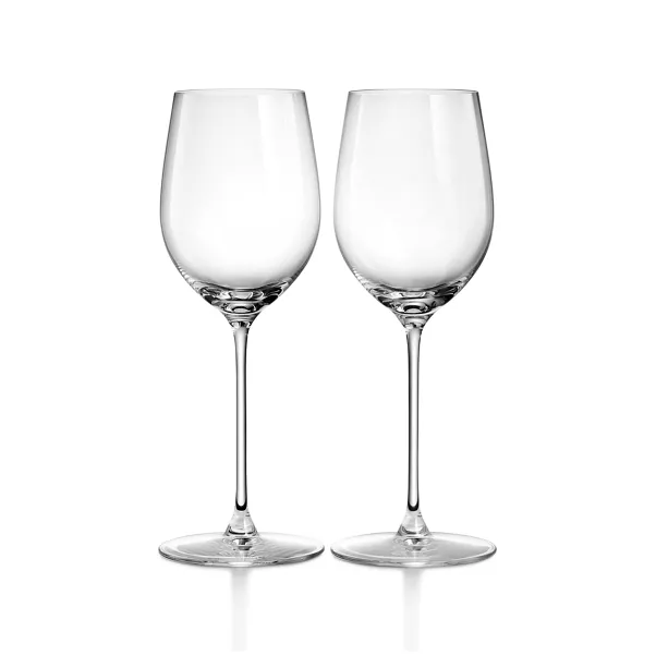 White Wine Glasses in Crystal Glass, Set of Two