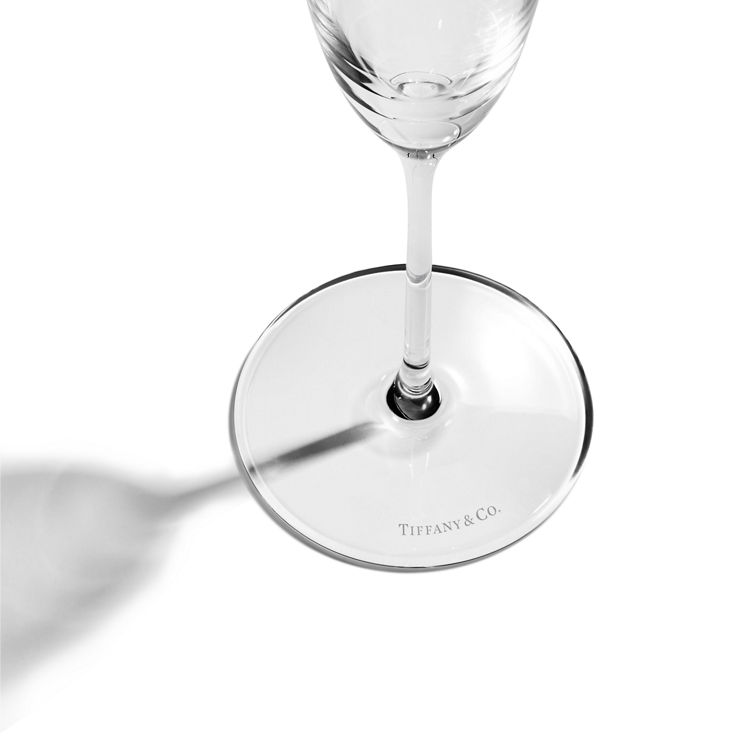 Tiffany Home Essentials:Champagne Flutes in Crystal Glass, Set of Two image number 1