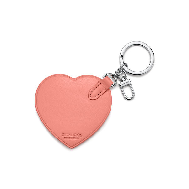 Return to Tiffany™:Padded Bag Charm in Almond Pink Leather