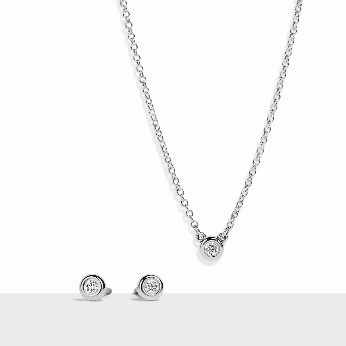 Diamonds by the Yard&reg; Pendant and Earrings Set in Sterling Silver