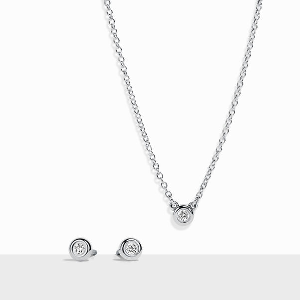 Elsa Peretti®:Diamonds by the Yard® Pendant and Earrings Set in Sterling Silver