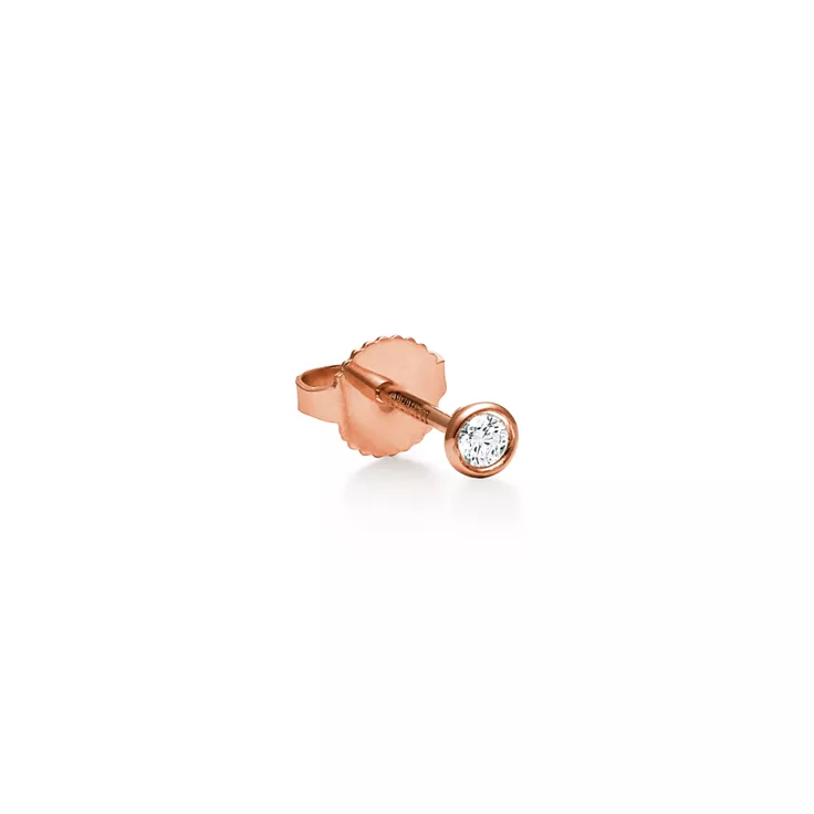 Elsa Peretti®:Diamonds by the Yard® Pendant and Earrings Set in Rose Gold, 1