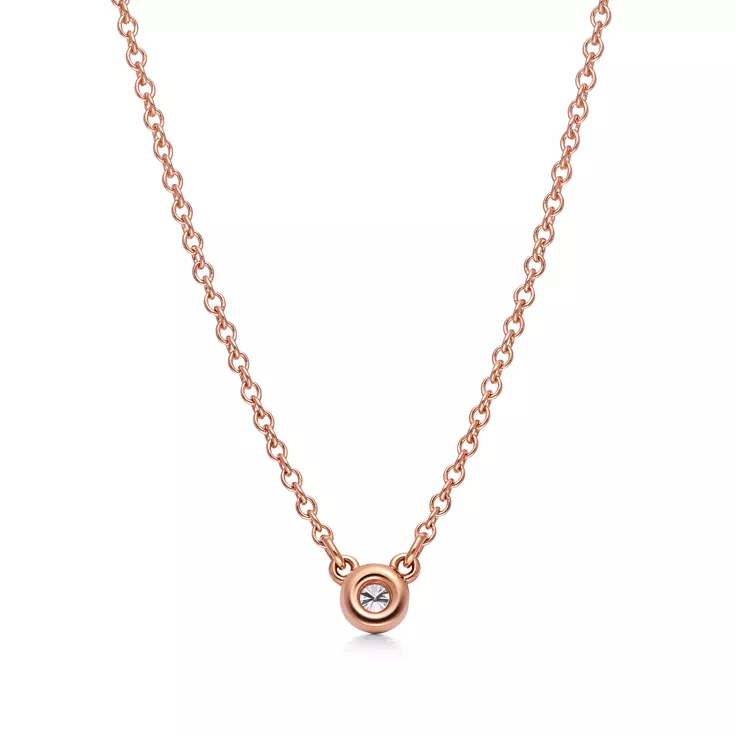 Elsa Peretti®:Diamonds by the Yard® Pendant and Earrings Set in Rose Gold, 2