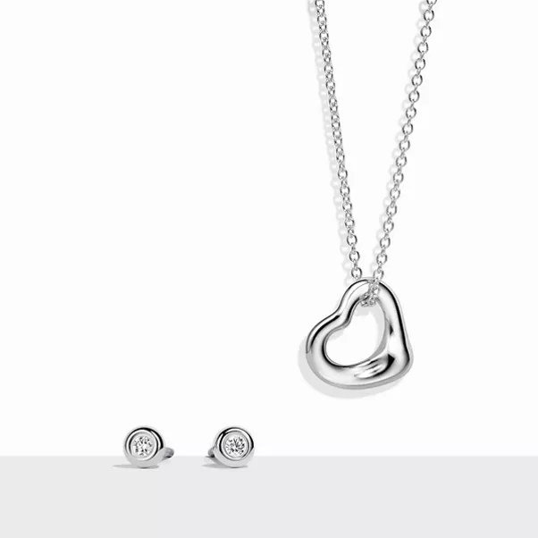  Parure Open Heart et Diamonds by the Yard® en argent 925 millièmes
