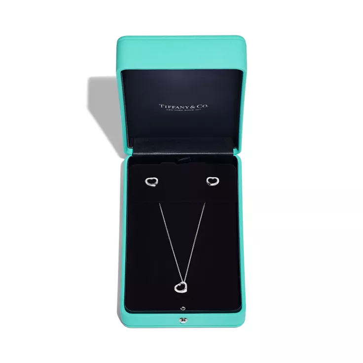 Elsa Peretti®:Open Heart Pendant and Earrings Set in Sterling Silver, 5