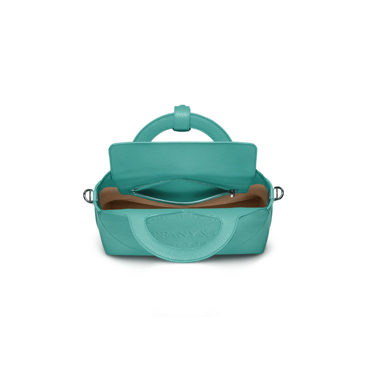 Return to Tiffany™:Small Tote Bag in Tiffany Blue® Leather image number 4