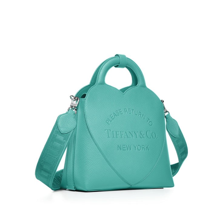 Return to Tiffany™:Small Tote Bag in Tiffany Blue® Leather image number 5