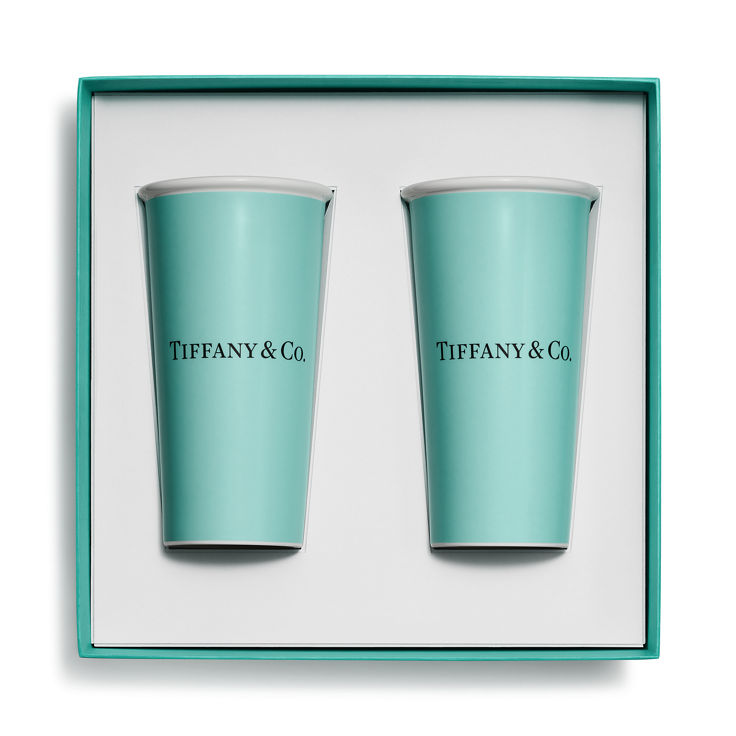 Tiffany Cups:Große Tiffany Kaffeebecher aus Porzellan, 2er-Set Bildnummer 2