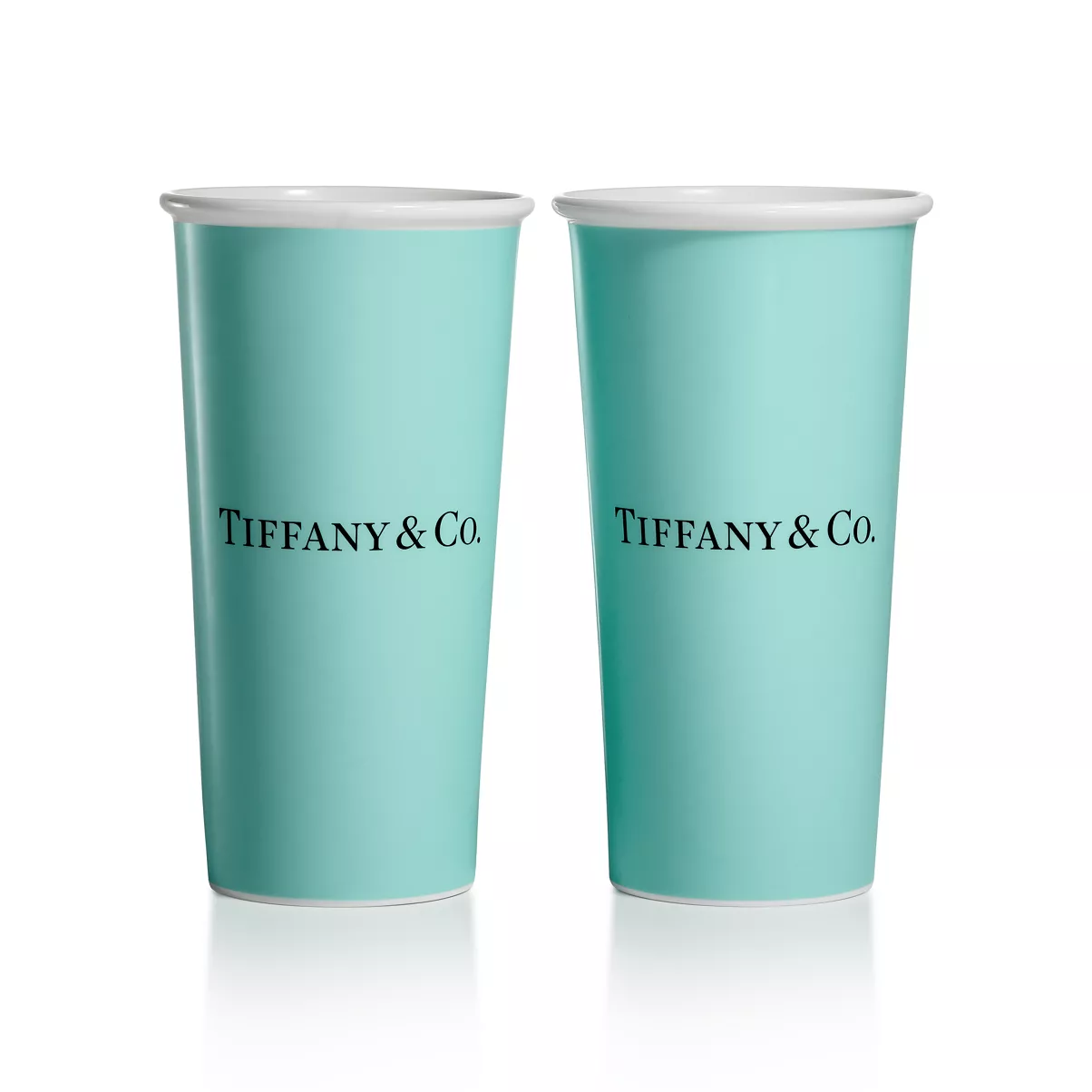 Tiffany Large Coffee Cups in Bone China, Set of Two