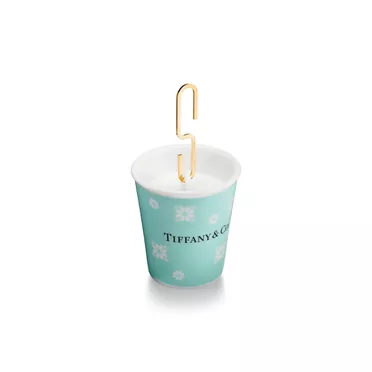 Collezione Tiffany Cups:Decorazioni bicchiere di carta con fiocchi di neve in porcellana fine, set di tre, 2