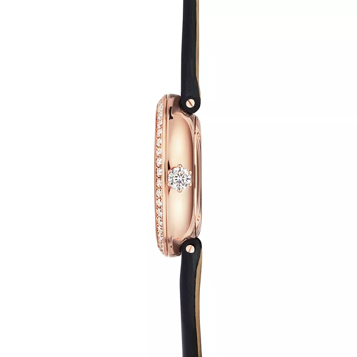 Tiffany Eternity:Reloj redondo de 28 mm en oro rosa con diamantes, 4