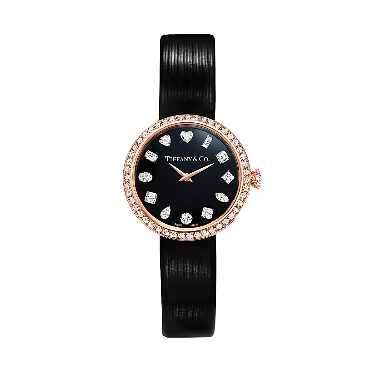 Tiffany Eternity Watch 18K 로즈 골드 블랙
