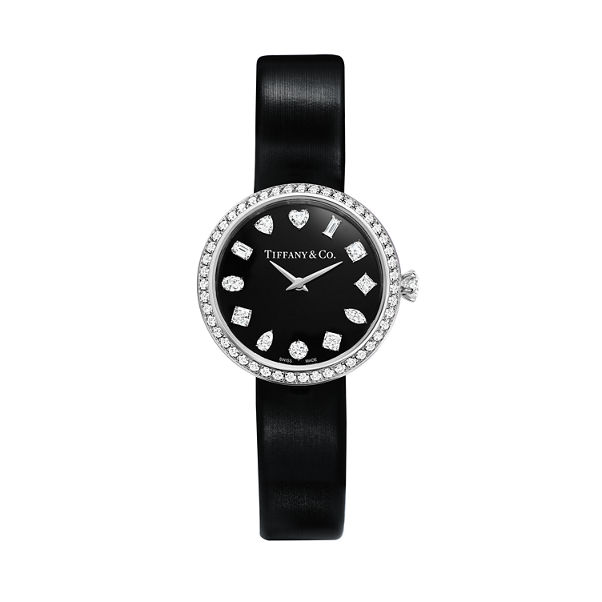 Tiffany Eternity:28 mm Round Watch in White Gold with Diamonds