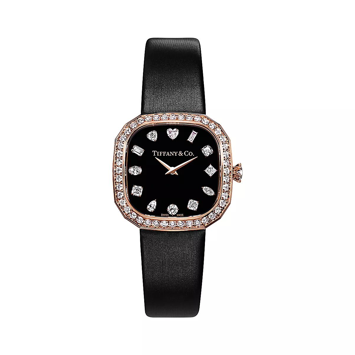 Tiffany Eternity Watch 18K 로즈 골드 사파이어 No color