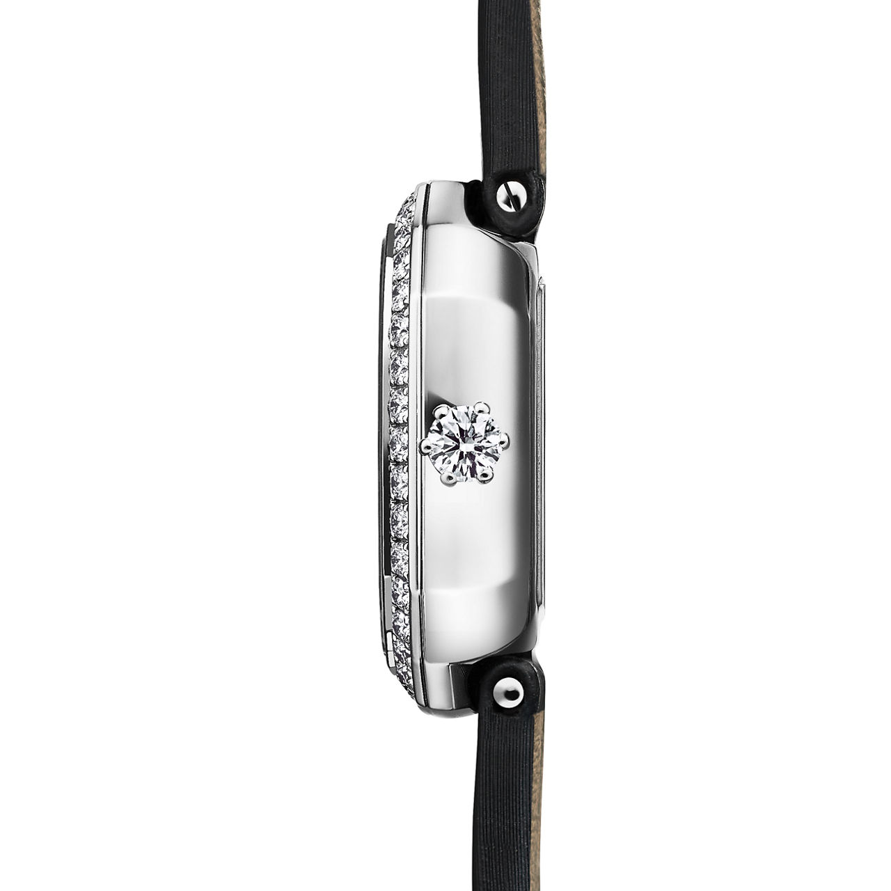 Tiffany Eternity:28 MM Cushion-shaped Watch in White Gold with Diamonds image number 3