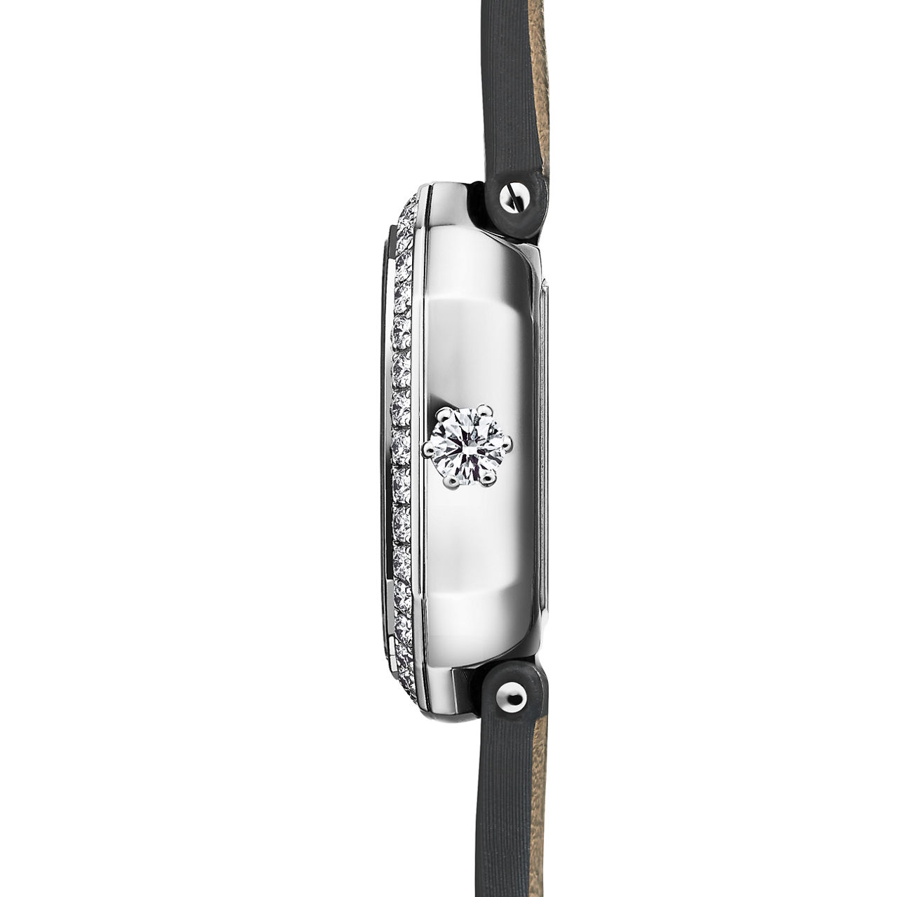 Tiffany Eternity:28 MM Cushion-shaped Watch in White Gold with Diamonds image number 2