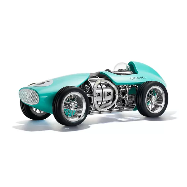 Collezione Time for Speed:Orologio Race Car in alluminio Tiffany Blue&reg; e diamanti pav&eacute;