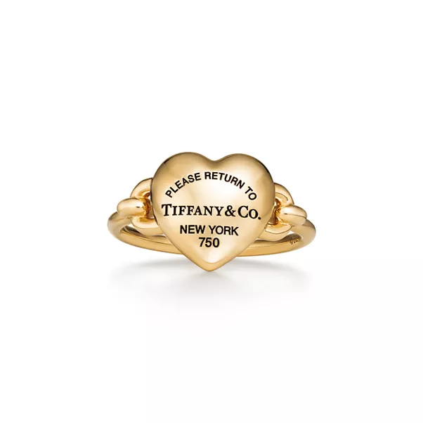 Bague Cœur Plein en or jaune 18 carats