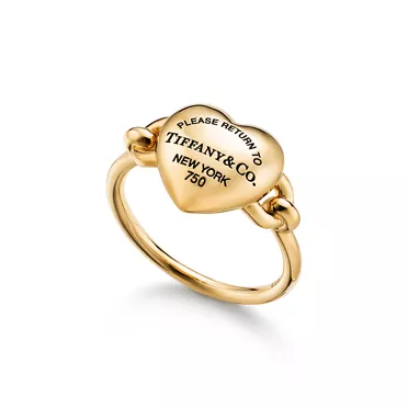 Return to Tiffany®:Full Heart Ring in Yellow Gold, 3