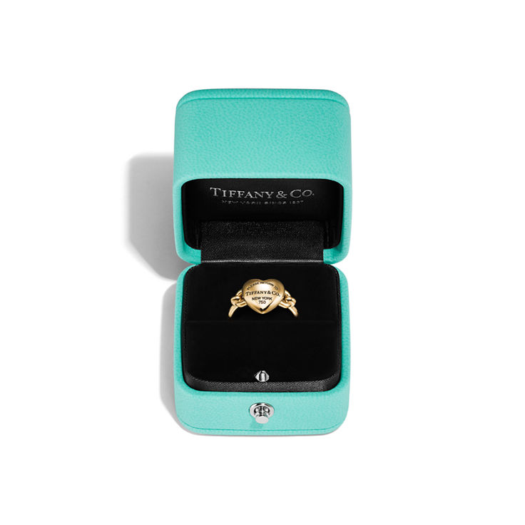 Return to Tiffany™:Full Heart Ring in Gelbgold Bildnummer 5