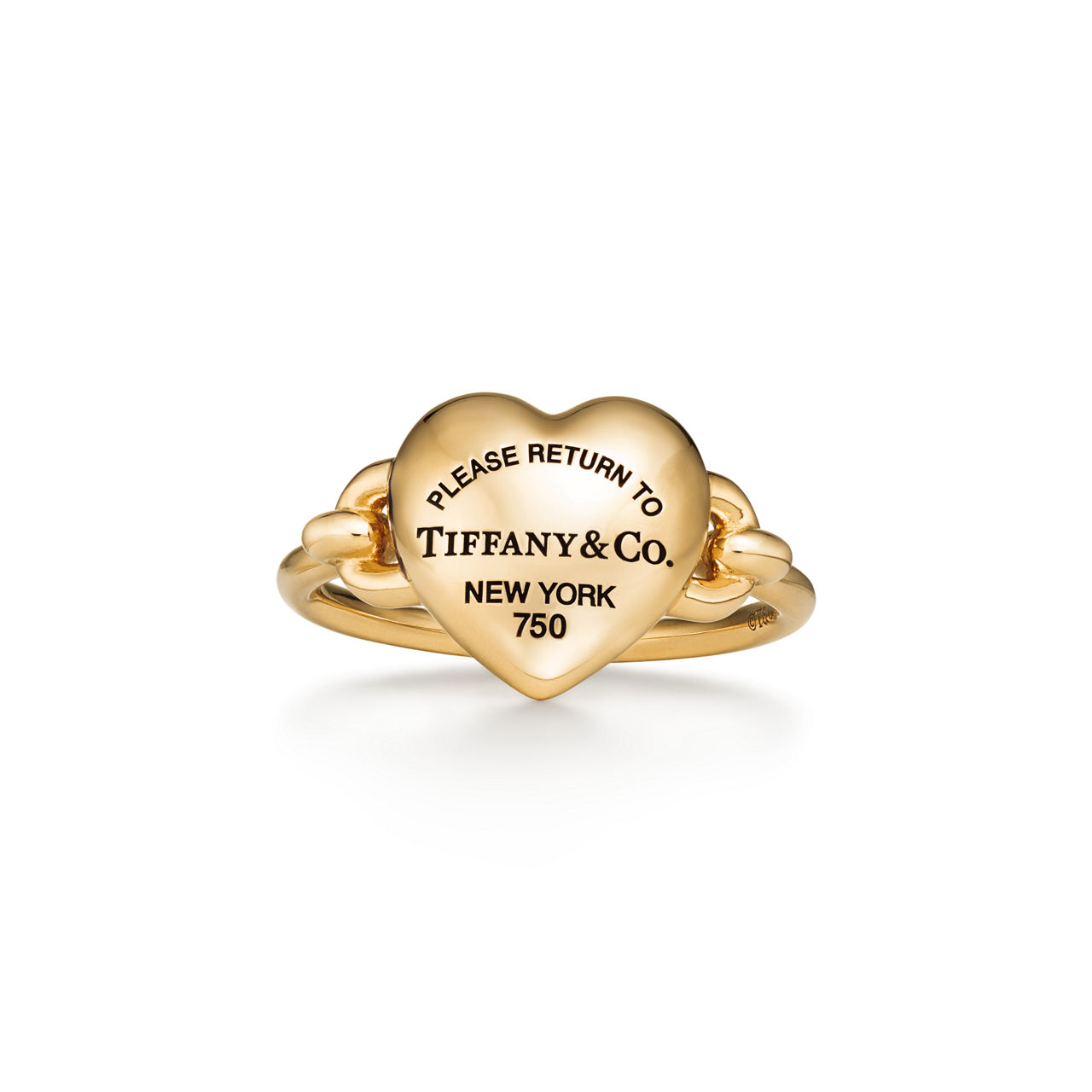 Return to Tiffany™:Full Heart Ring in Yellow Gold image number 0