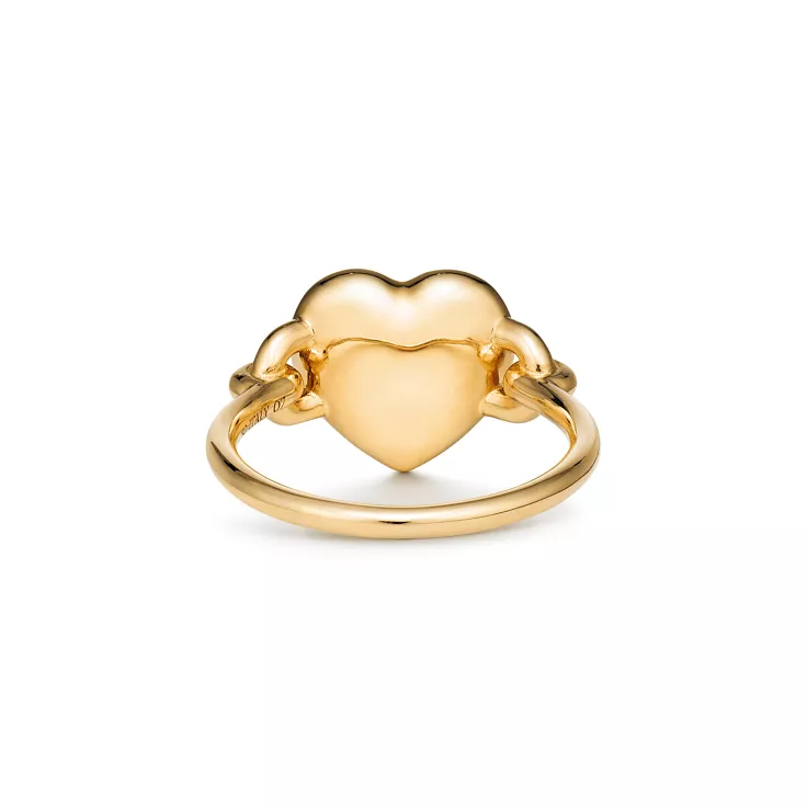 Return to Tiffany&reg;:Full Heart Ring in Yellow Gold, 4