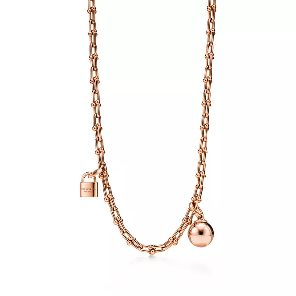 Small Single Wrap Necklace in Rose Gold