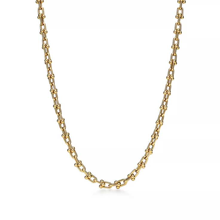 Tiffany HardWear:Micro Link Necklace in Yellow Gold, 5