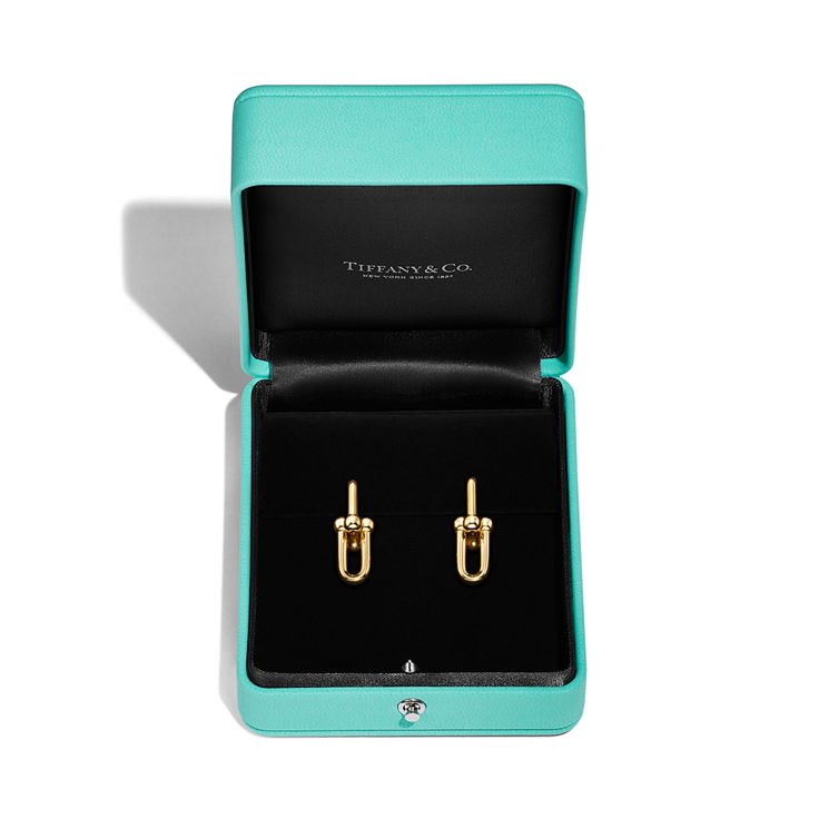 Tiffany HardWear:Medium Link Earrings in Yellow Gold image number 4