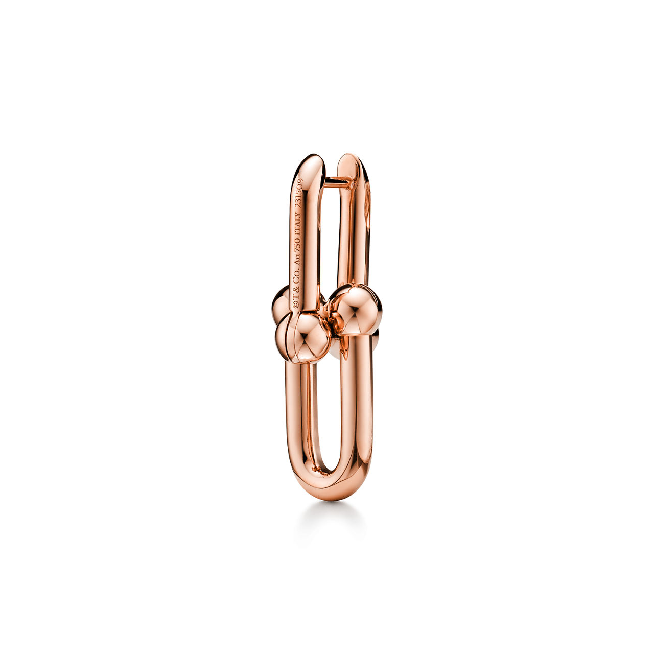 Tiffany HardWear:Medium Link Earrings in Rose Gold image number 3