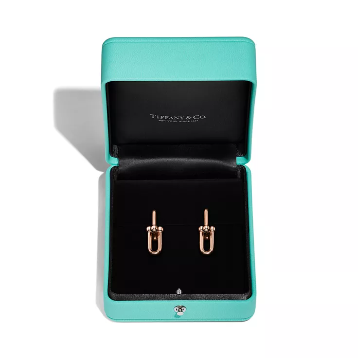 Tiffany HardWear:Medium Link Earrings in Rose Gold, 4