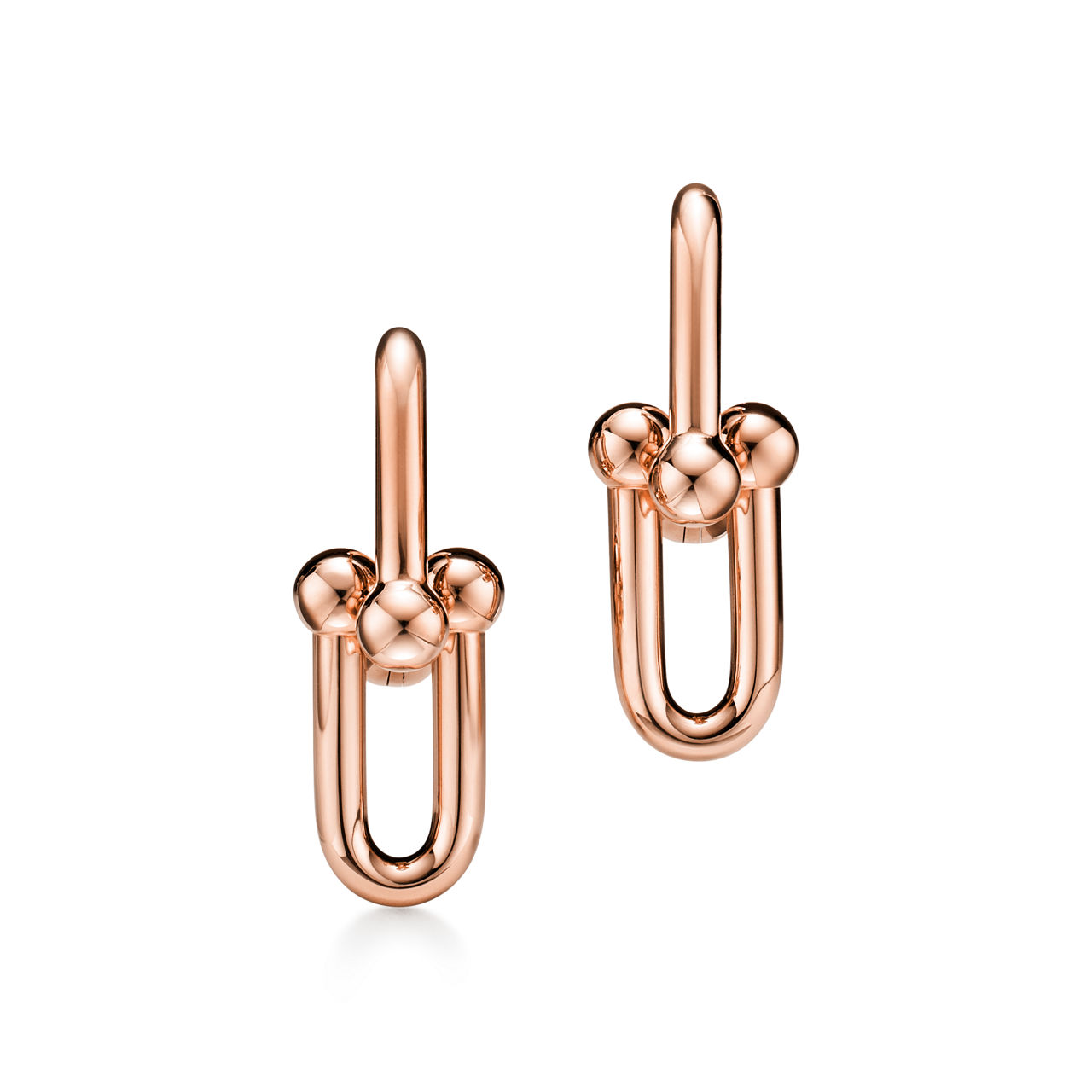 Collezione HardWear by Tiffany:Orecchini a maglie medie in oro rosa numero immagine 0
