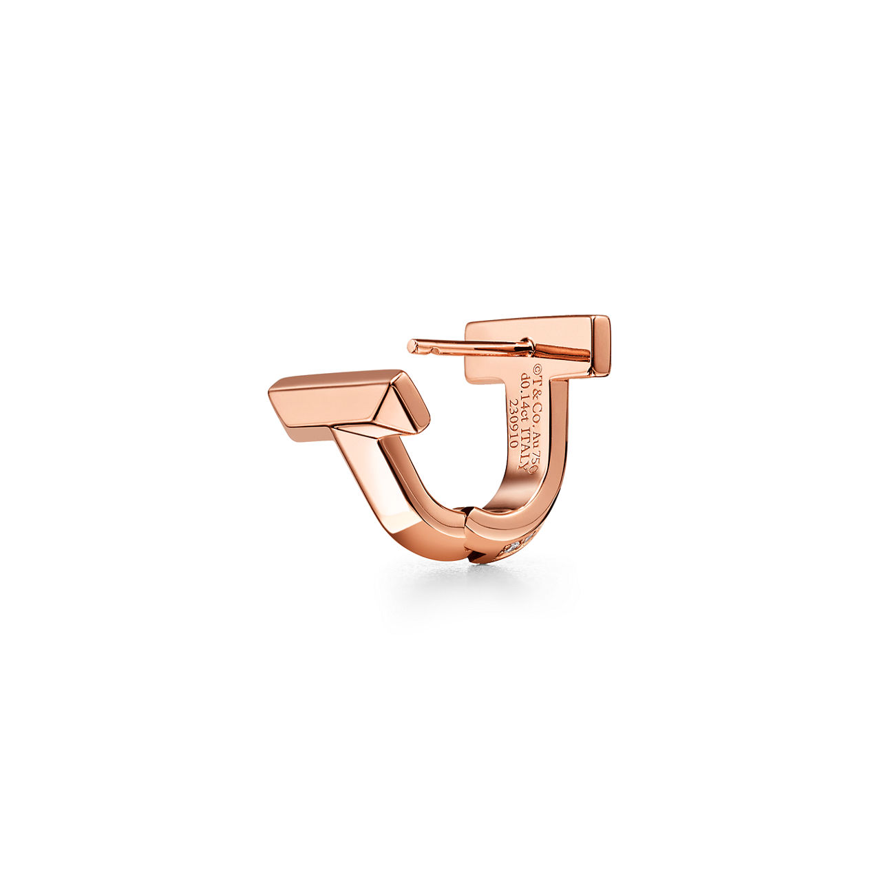 Orecchini Huggie Placcati Oro Rosa – Philip Jones, Diametro 12mm, Ipoallergenici