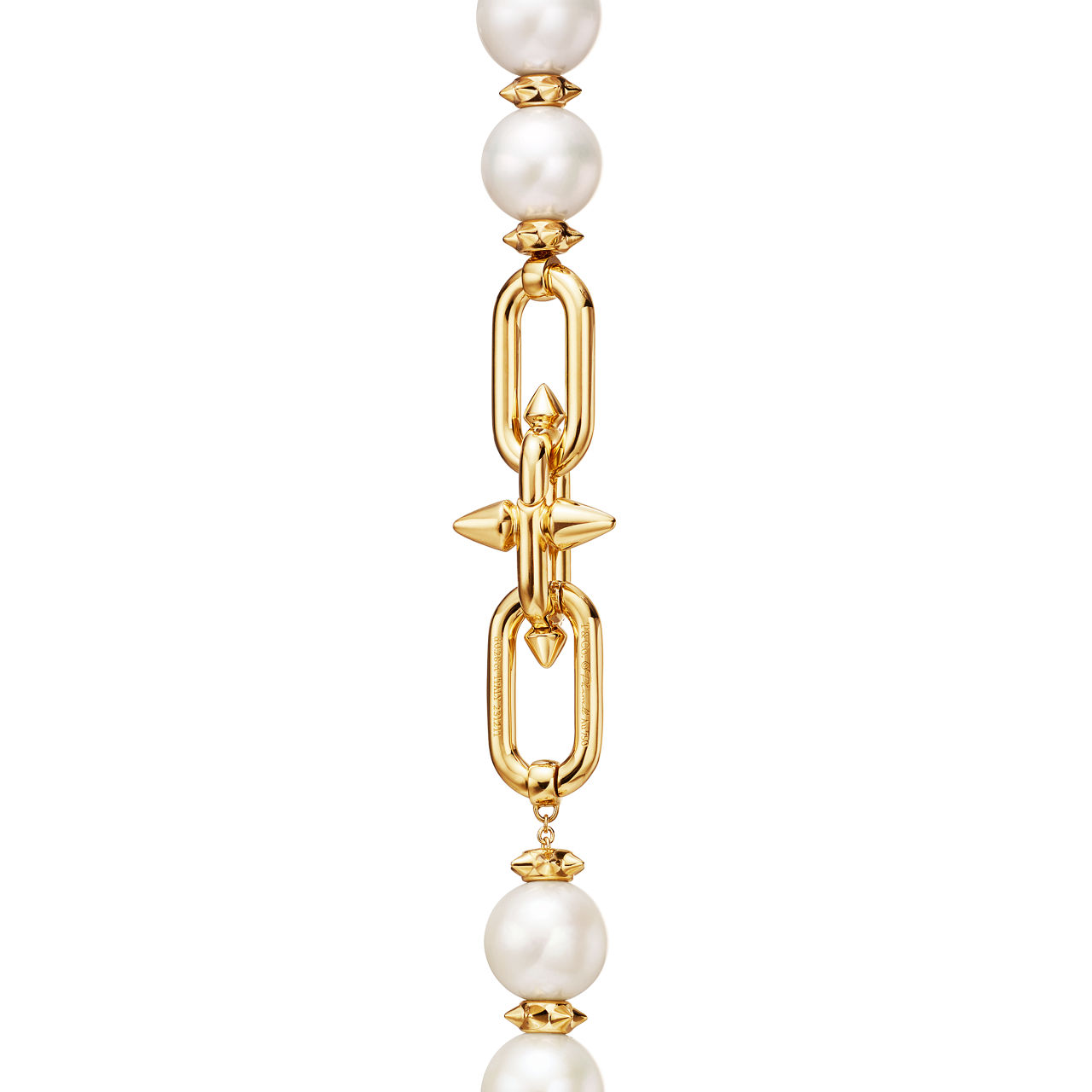 Tiffany Titan by Pharrell Williams:Pearl Necklace in Yellow Gold with Diamonds image number 6