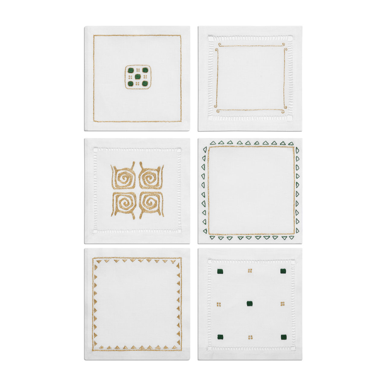 Coasters in Linen, Set of Six