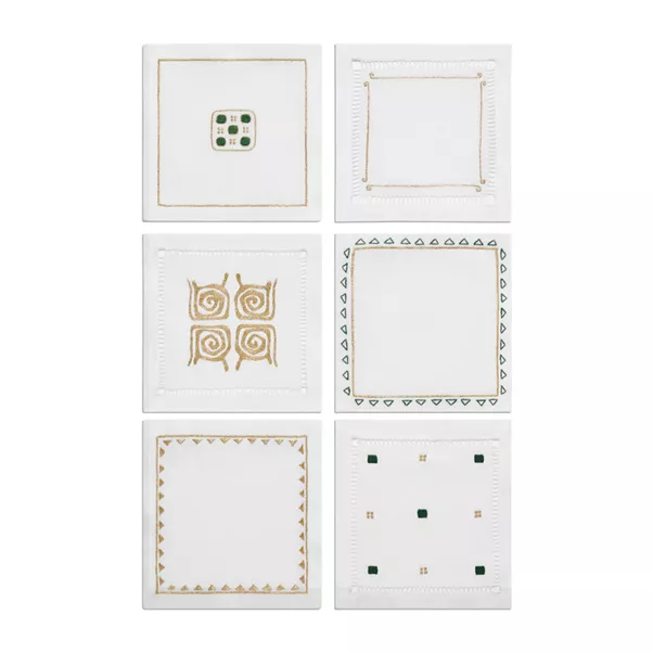 Coasters in Linen, Set of Six