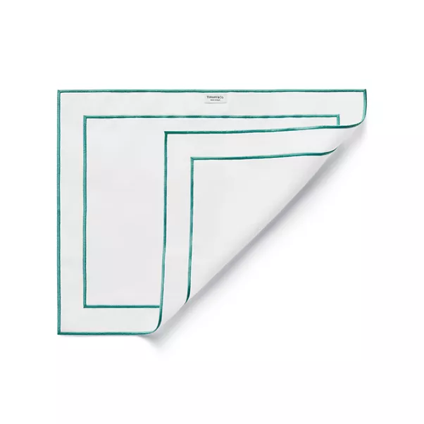 Embroidered Placemats in Linen, Set of Four
