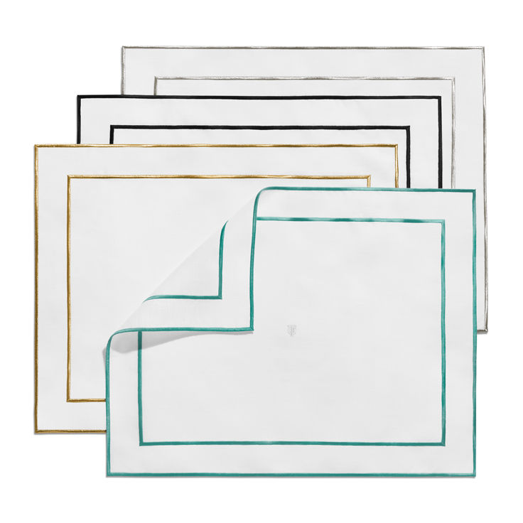 Tiffany Home Essentials:Embroidered Placemats in Linen, Set of Four image number 2