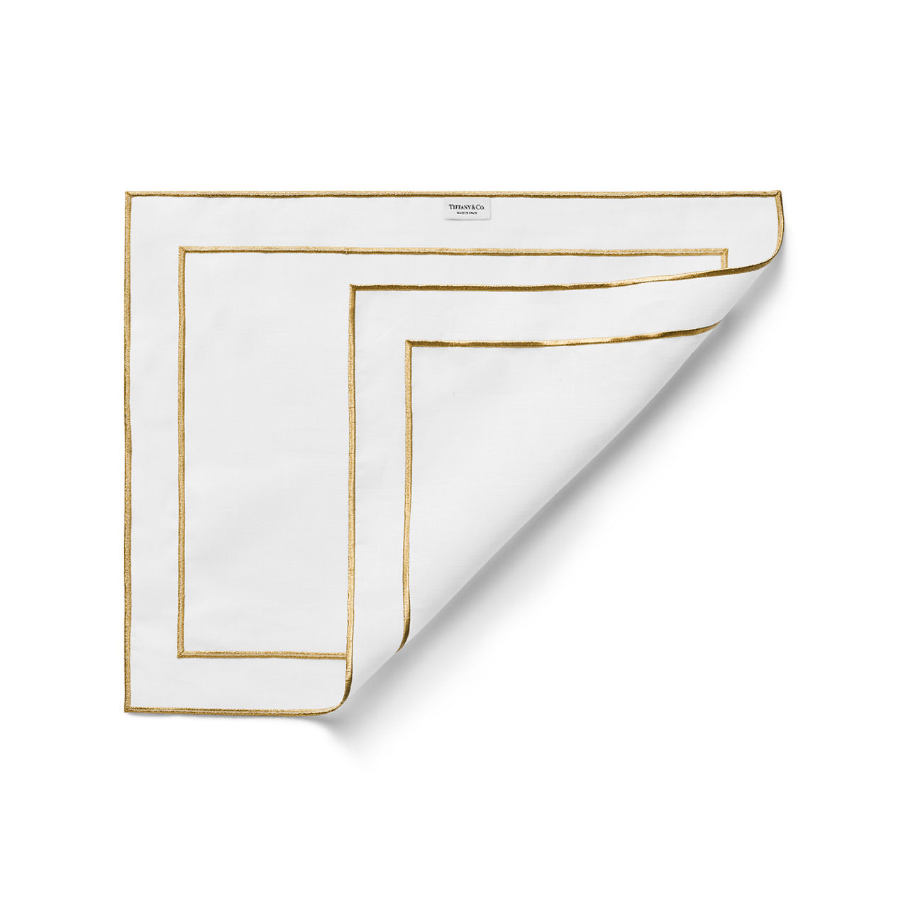 Embroidered Placemats in Linen, Set of Four