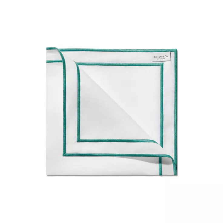 Tiffany Home Essentials:Embroidered Napkins in Linen, Set of Four, 1