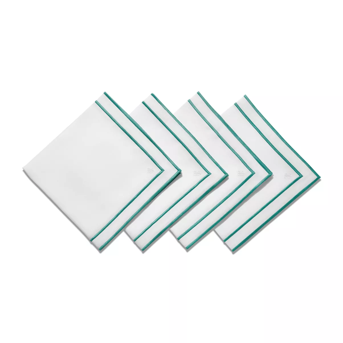 Embroidered Napkins in Linen, Set of Four