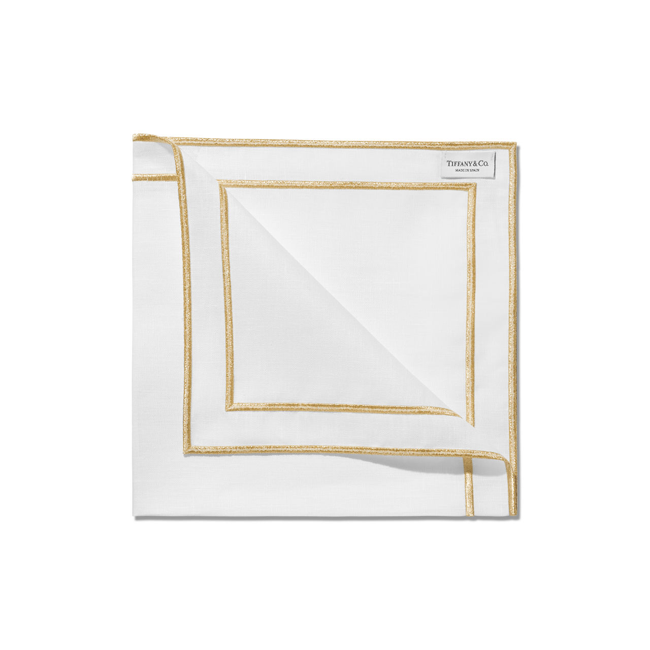 Embroidered Napkins in Linen, Set of Four