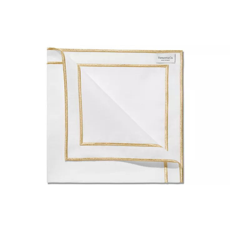 Tiffany Home Essentials:Embroidered Napkins in Linen, Set of Four, 1