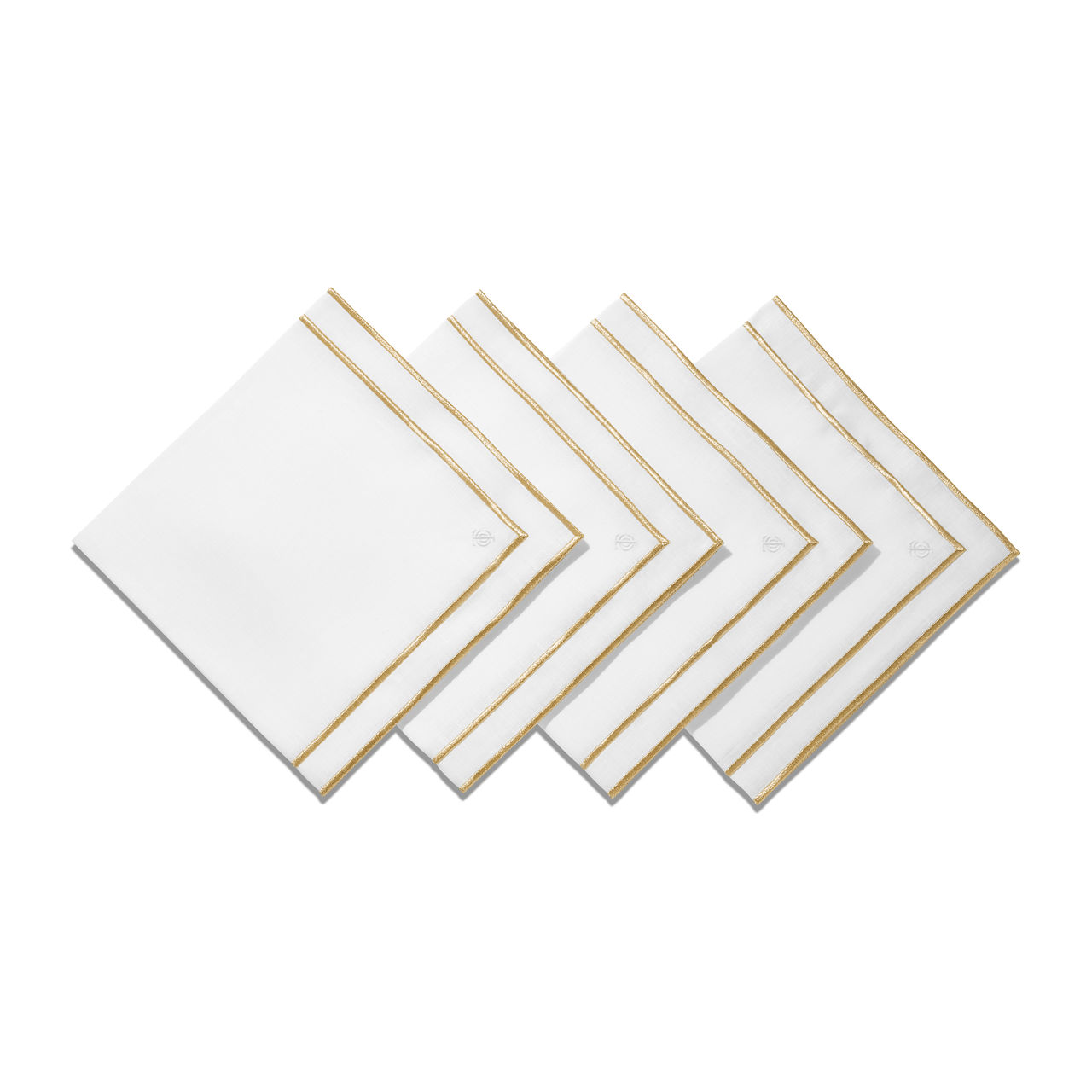 Embroidered Napkins in Linen, Set of Four