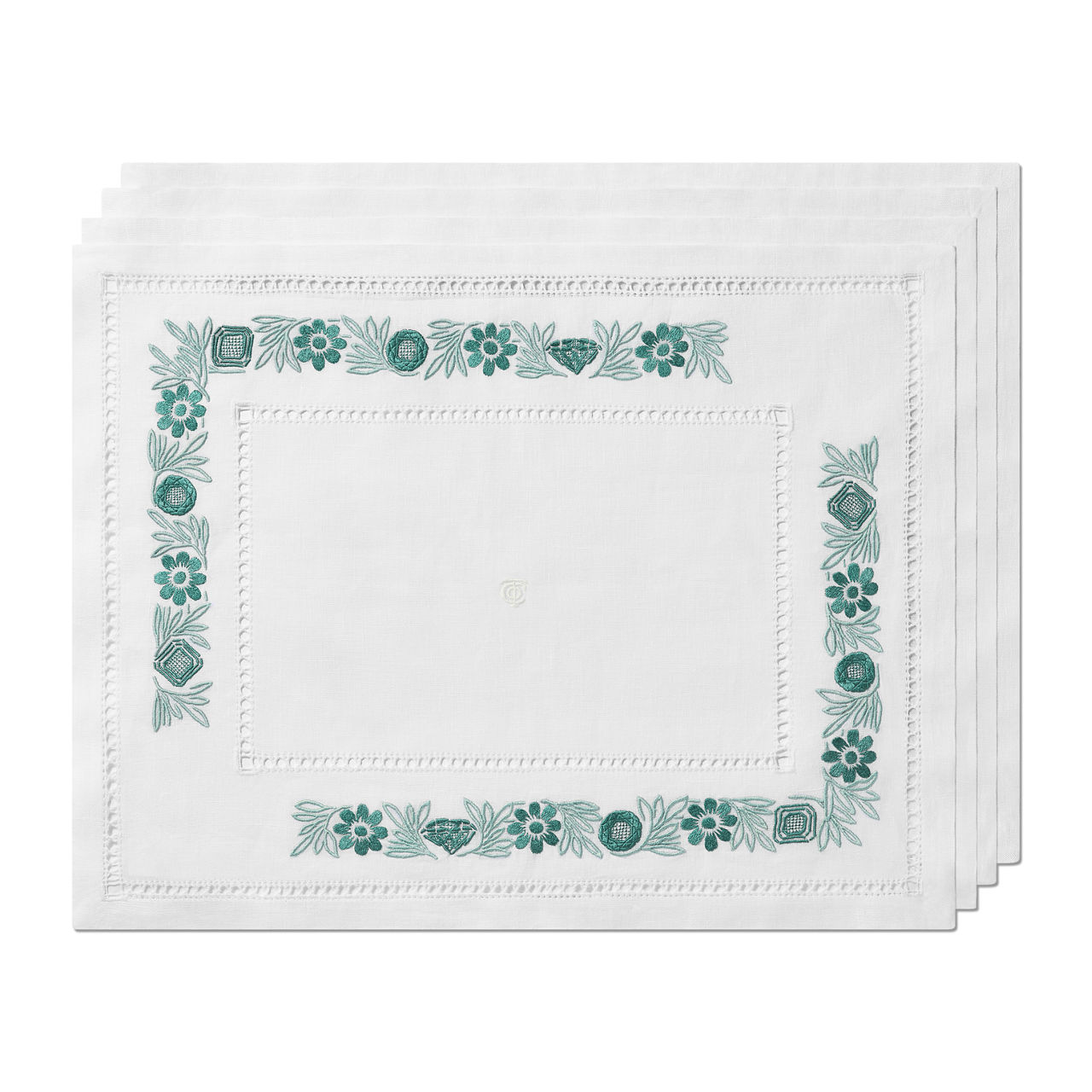 Platzdeckchen aus Leinen in Tiffany Blue®, Viererset