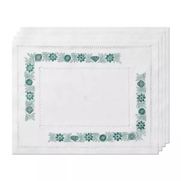 Place Mats Set of Four, in Tiffany Blue® Linen