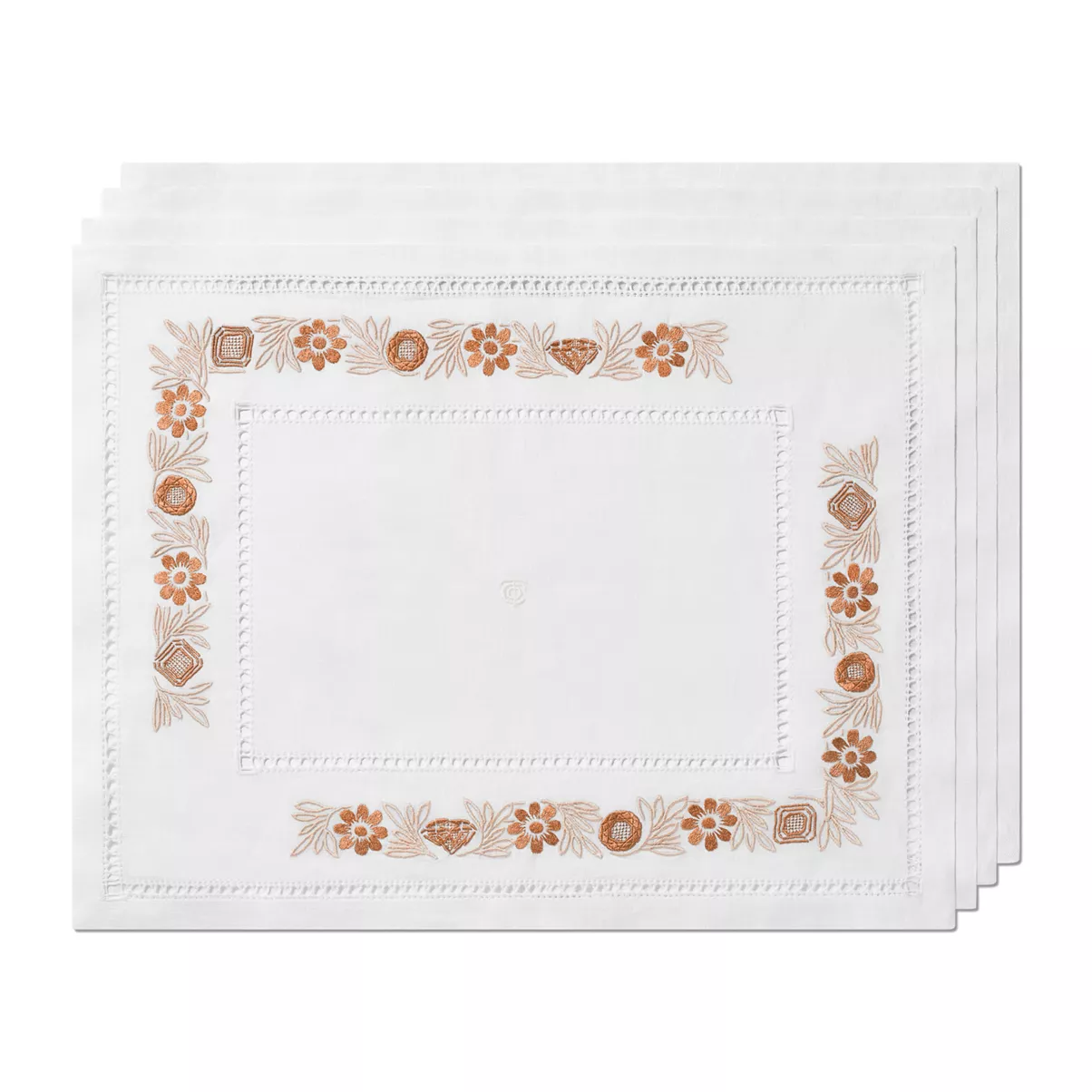 Place Mats Set of Four, in Carnelian Linen