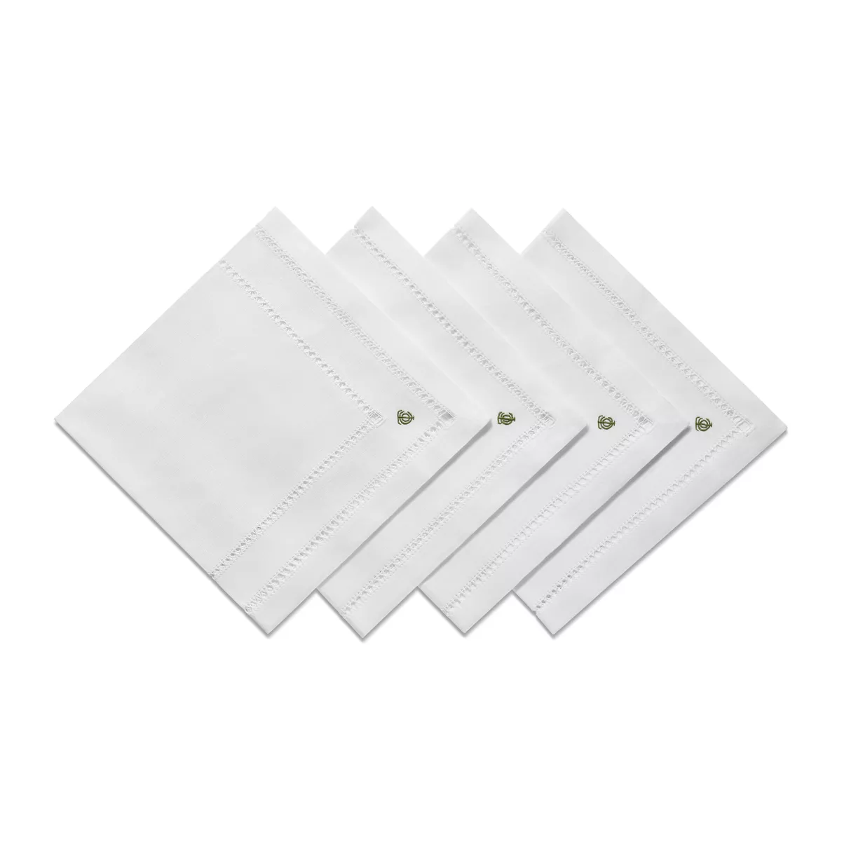 Napkins Set of Four, in Jade Green Linen